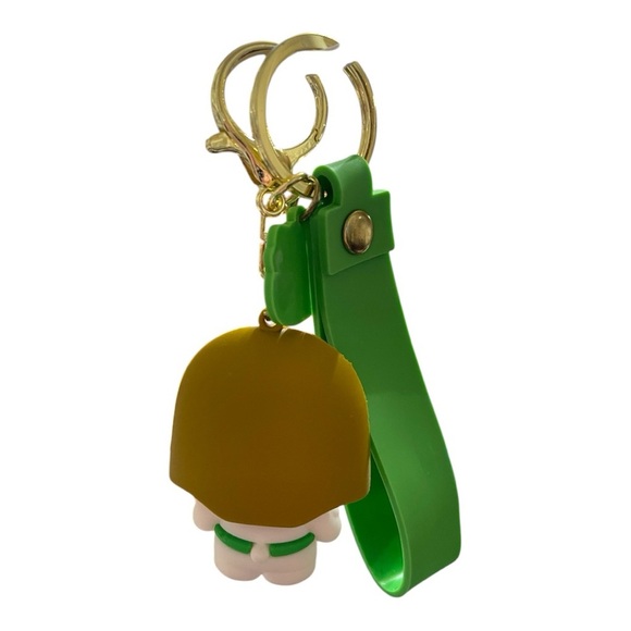 Hello Kitty Egyptian-Themed Keychain with Green Wrist Strap - Picture 2 of 2